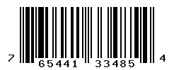 UPC barcode number 765441334854