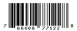 UPC barcode 766008771228