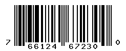 UPC barcode number 766124672300
