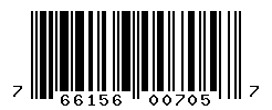 UPC barcode number 766156007057