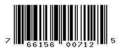 UPC barcode number 766156007125