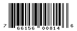 UPC barcode number 766156008146