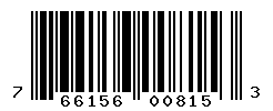 UPC barcode number 766156008153