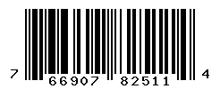 UPC barcode number 766907825114