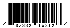 UPC barcode number 767332152127
