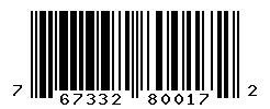 UPC barcode number 767332800172