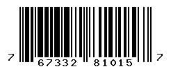 UPC barcode number 767332810157