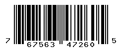 UPC barcode 767563472605