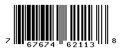 UPC barcode number 767674621138