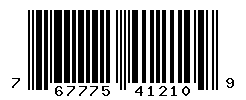 UPC barcode number 767775412109