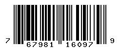 UPC barcode number 767981160979