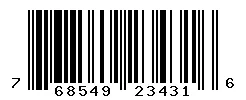 UPC barcode 768549234316