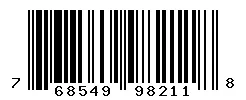 UPC 768549982118 barcode image