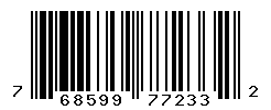 UPC barcode number 768599772332