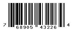 UPC barcode number 768905432264