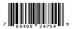 UPC barcode number 769498247549