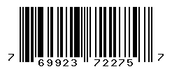 UPC barcode number 769923722757