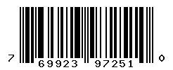 UPC barcode number 769923972510