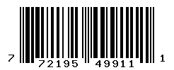 UPC barcode number 772195499111