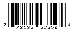 UPC barcode number 772195533594