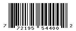 UPC barcode number 772195544002