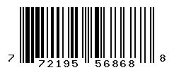 UPC barcode number 772195568688