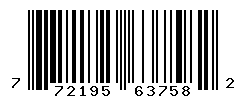 UPC barcode number 772195637582