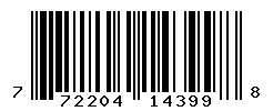 UPC barcode number 772204143998
