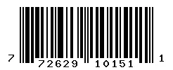 UPC barcode 772629101511