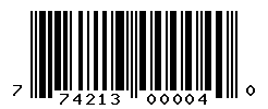 UPC barcode number 774213000040