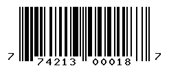upc 774213000187 barcode image