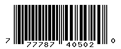 UPC barcode number 777787405020