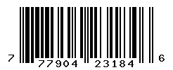 UPC barcode 777904231846
