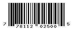 UPC barcode number 778112025005