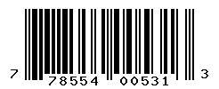 UPC barcode number 778554005313