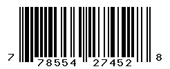 UPC barcode number 778554274528