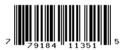 UPC barcode number 779184113515