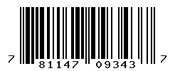 UPC barcode number 781147093437