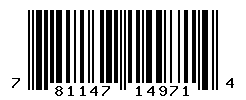 UPC barcode number 781147149714