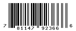 UPC 781147923666 barcode image