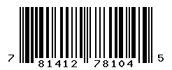 UPC barcode number 781412781045