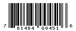 UPC barcode number 781484004516