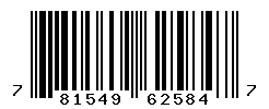 UPC barcode number 781549625847