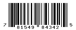 UPC barcode number 781549843425