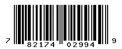 UPC 782174029949 barcode image