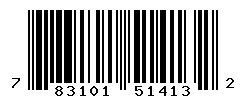 UPC barcode number 783101514132