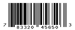UPC barcode number 783320456503