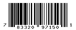 UPC barcode number 783320971501