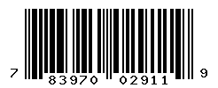 UPC barcode number 783970029119