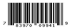 UPC barcode number 783970099419